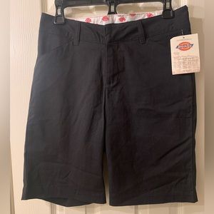 DICKIES Womens 10" RELAXED FIT STRETCH TWILL SHORTS FR215BK BLACK SIZE 4